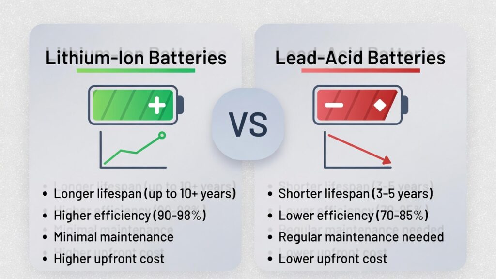 lithium vs lead acid off grid solar