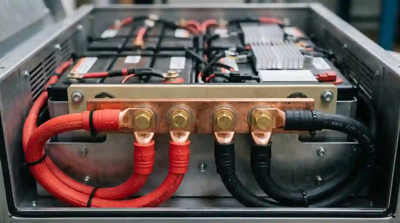 Busbar with several battery-cable connections
